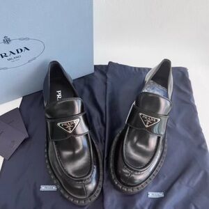 Prada Black Glossy Women's Loafers